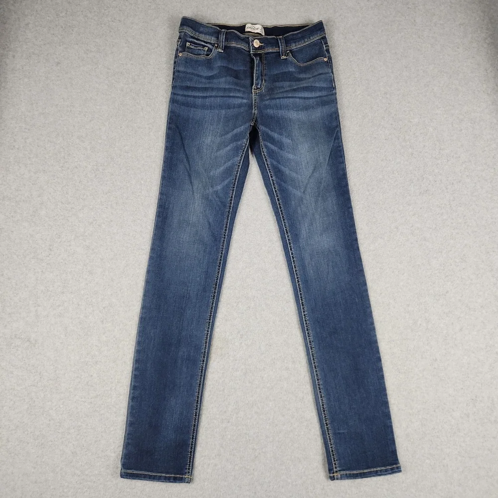 Jordache Skinny Jeans Girls 18 Blue Denim Cotton Stretch Slim Fit Streetwear